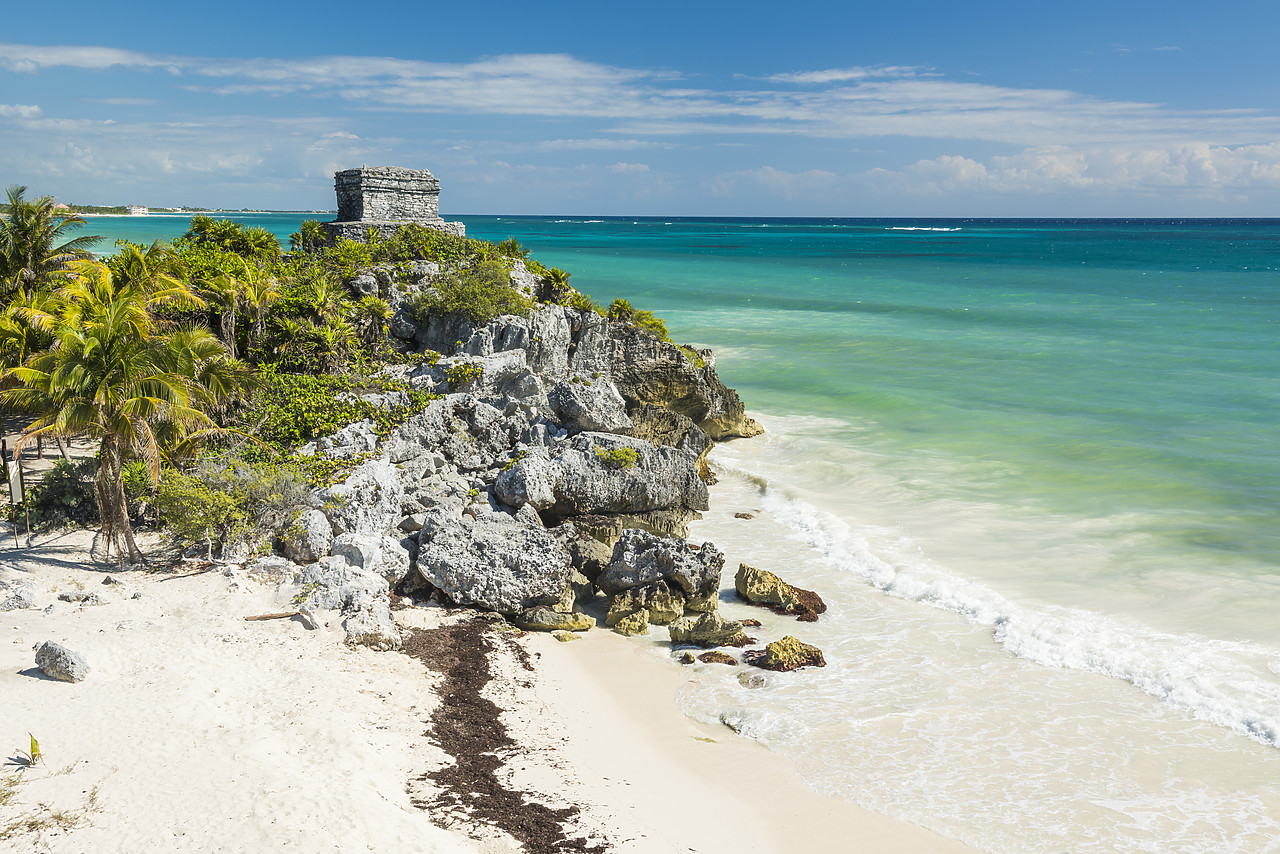 #150016-1 - Mayan Temple Ruins & Beach, Tulum, Yucatan, Mexico