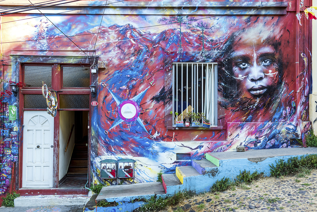 #150027-1 - Wall Art, Valparaiso, Chile, South America