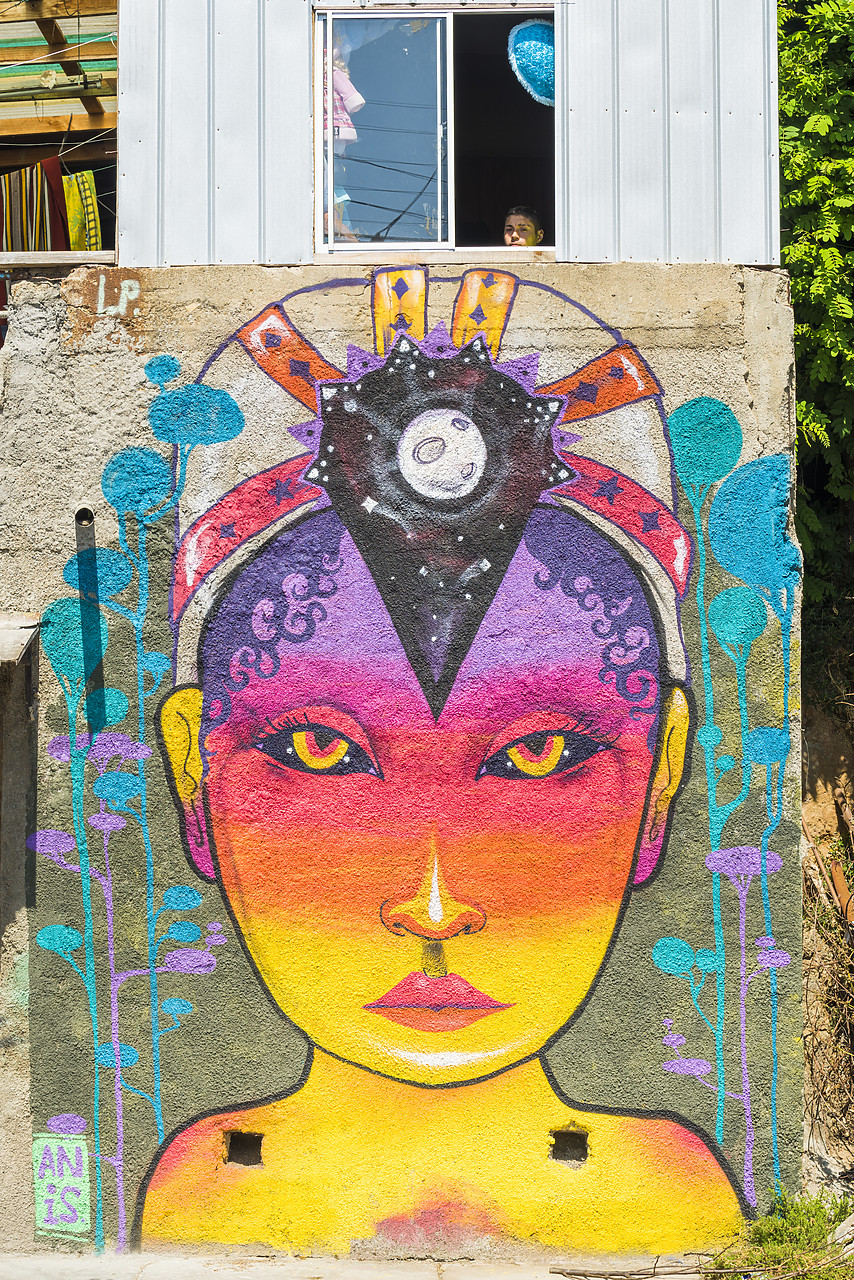 #150032-1 - Wall Art, Valparaiso, Chile, South America