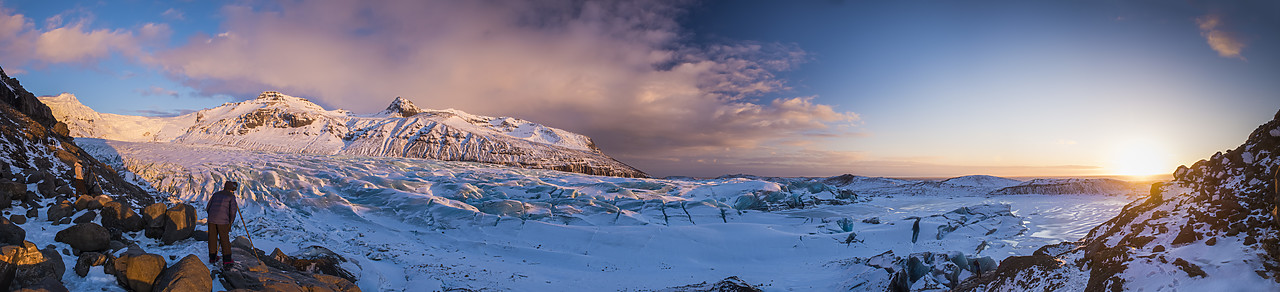 #150080-1 - Svinafellsjokull Glacier at Sunset, Iceland