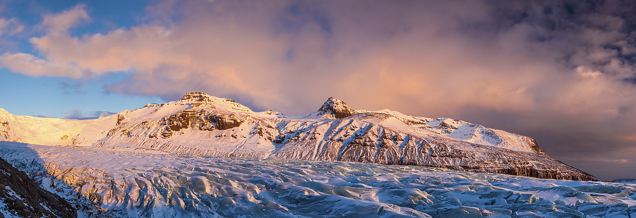#150081-2 - Svinafellsjokull Glacier at Sunset, Iceland
