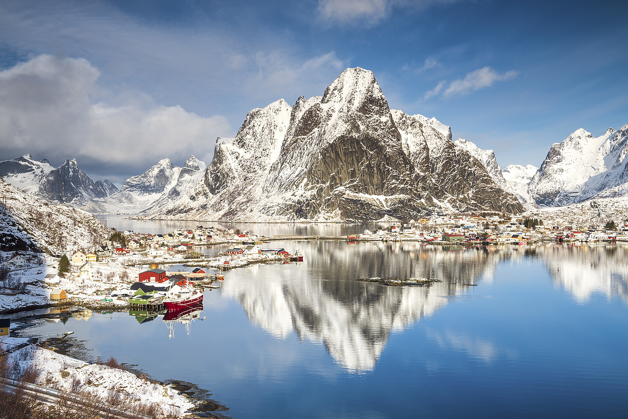 #150101-1 - Reine Reflections, Lofoten Islands, Norway