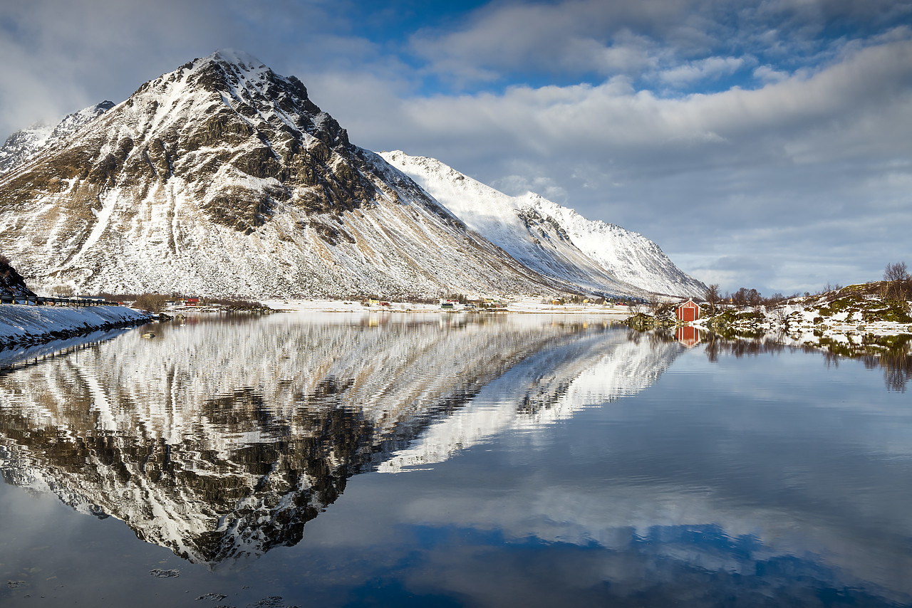 #150117-1 - Haveren Mountain Reflections, Lofoten Islands, Norway