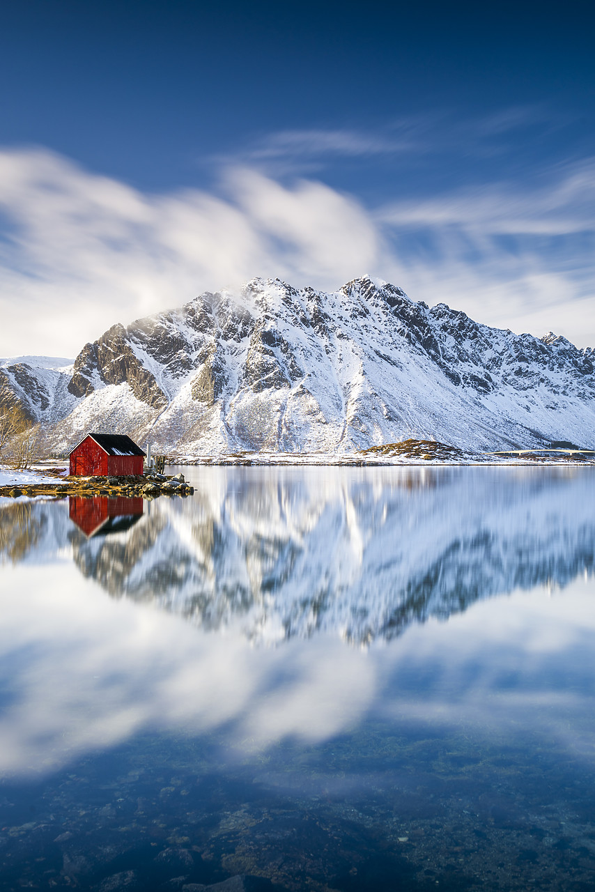 #150122-2 - Svarttinden Mountain Reflections, Lofoten Islands, Norway