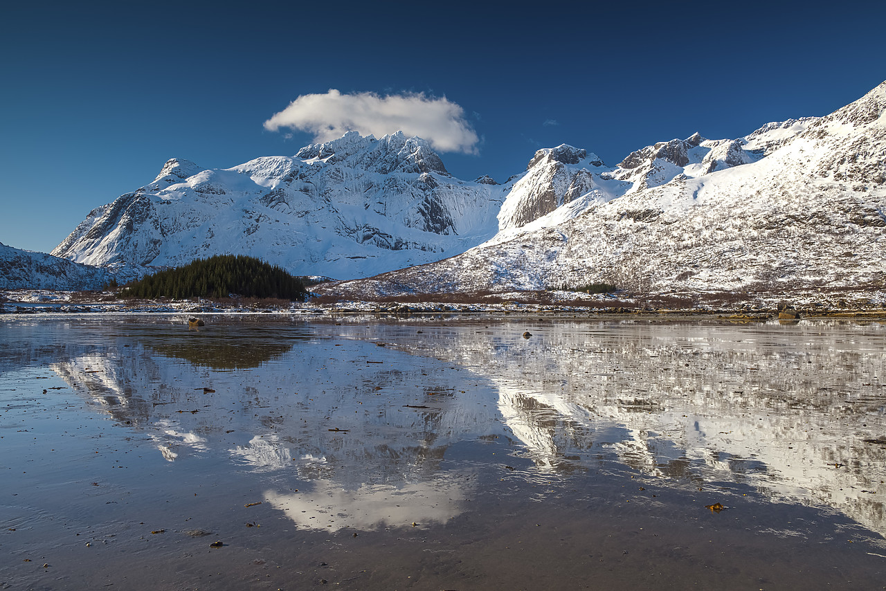 #150132-1 - Flakstadpollen Reflections, Lofoten Islands, Norway