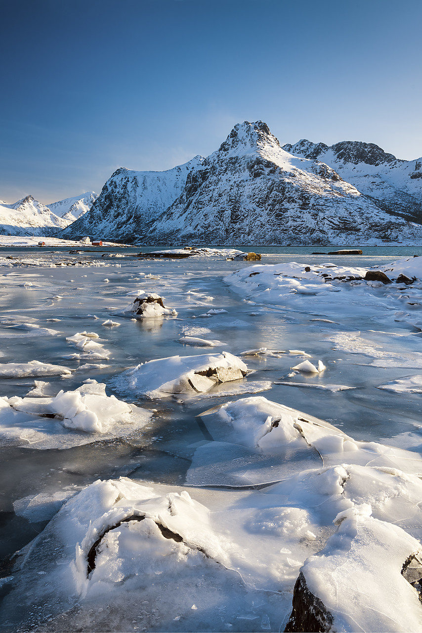 #150143-1 - Frozen Flakstadpollen, Lofoten Islands, Norway