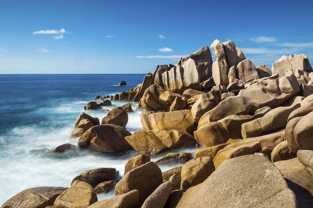 #150249-1 - Granite Boulders & Sea, La Digue, Seychelles