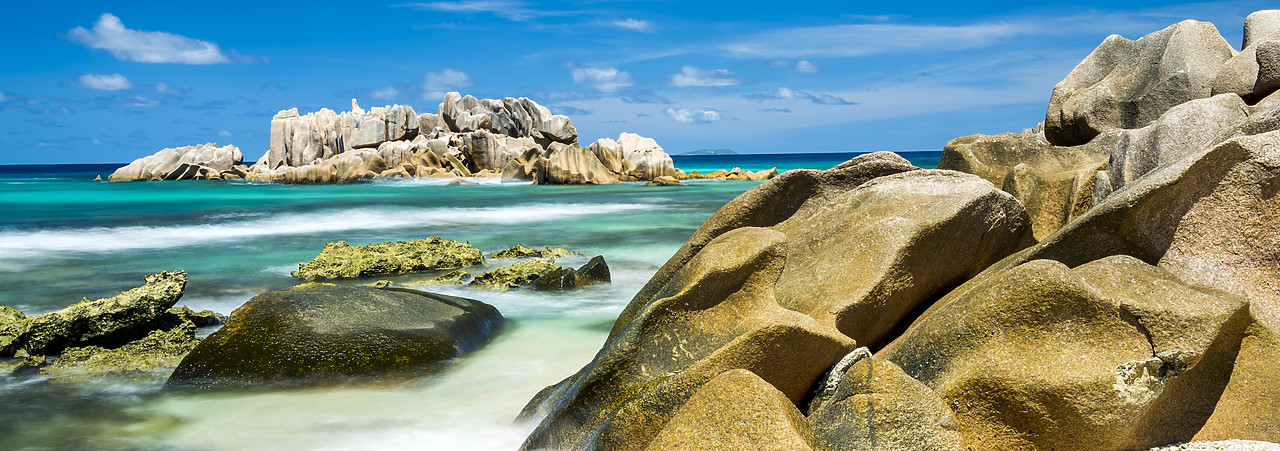 #150250-3 - Granite Boulders & Beach, La Digue, Seychelles