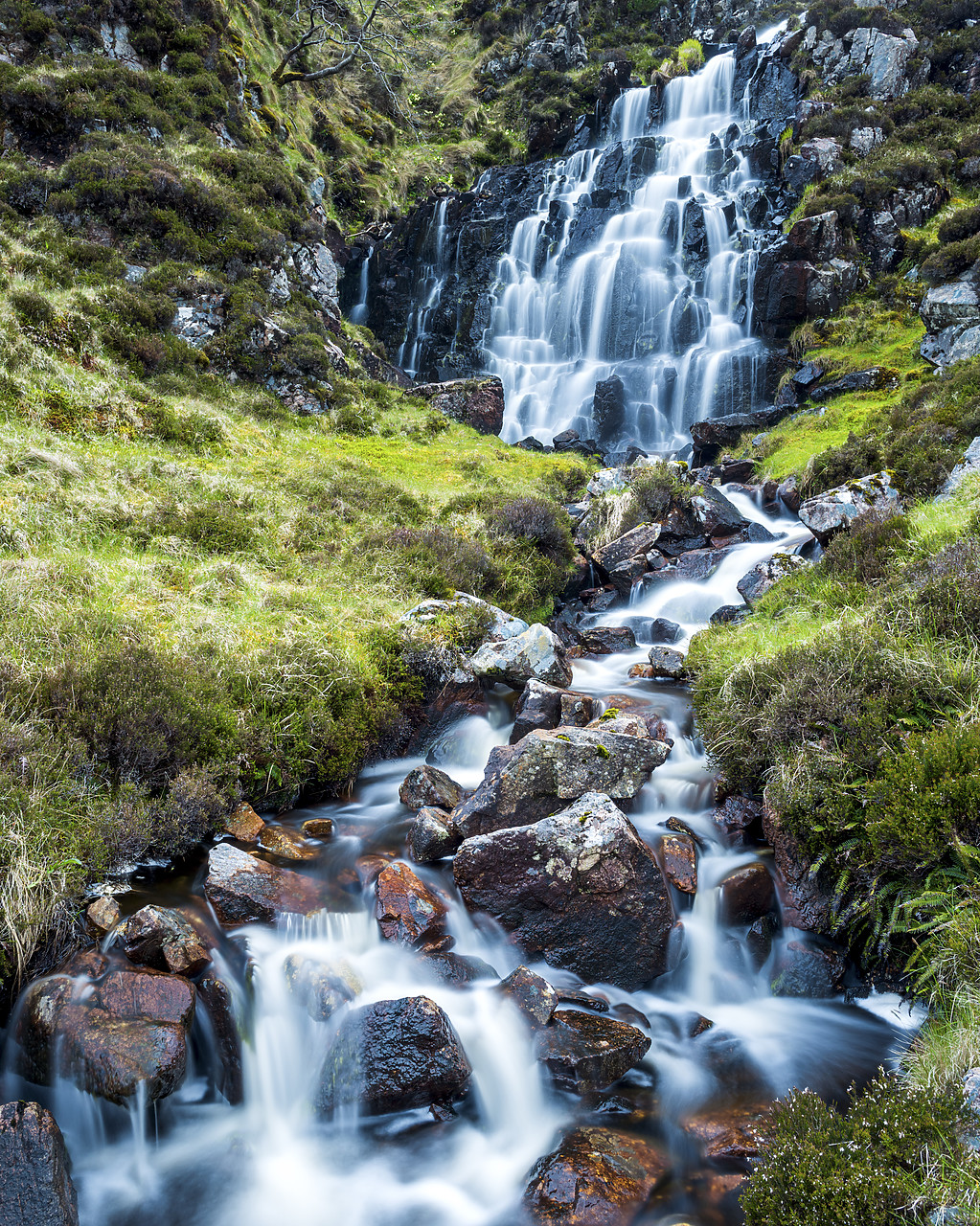 #150365-1 - Cascading Waterfall, Isle of Lewis, Outer Hebrides, Scotland