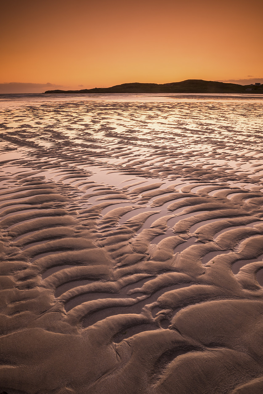 #150367-1 - Sand Patterns in Uig Bay at Sunset, Isle of Lewis, Outer Hebrides, Scotland