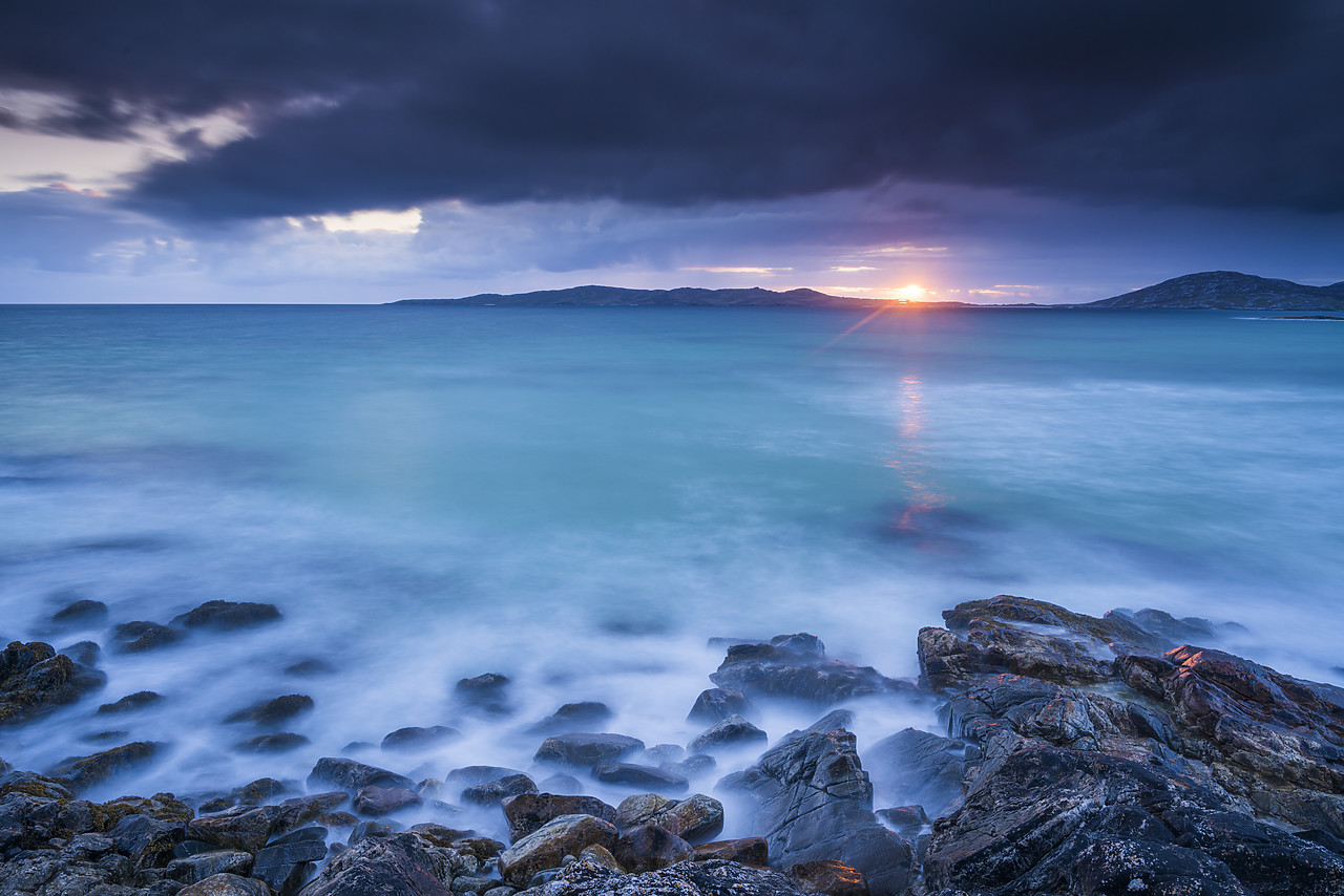 #150382-1 - Sunset over Taransay, Isle of Harris, Outer Hebrides, Scotland