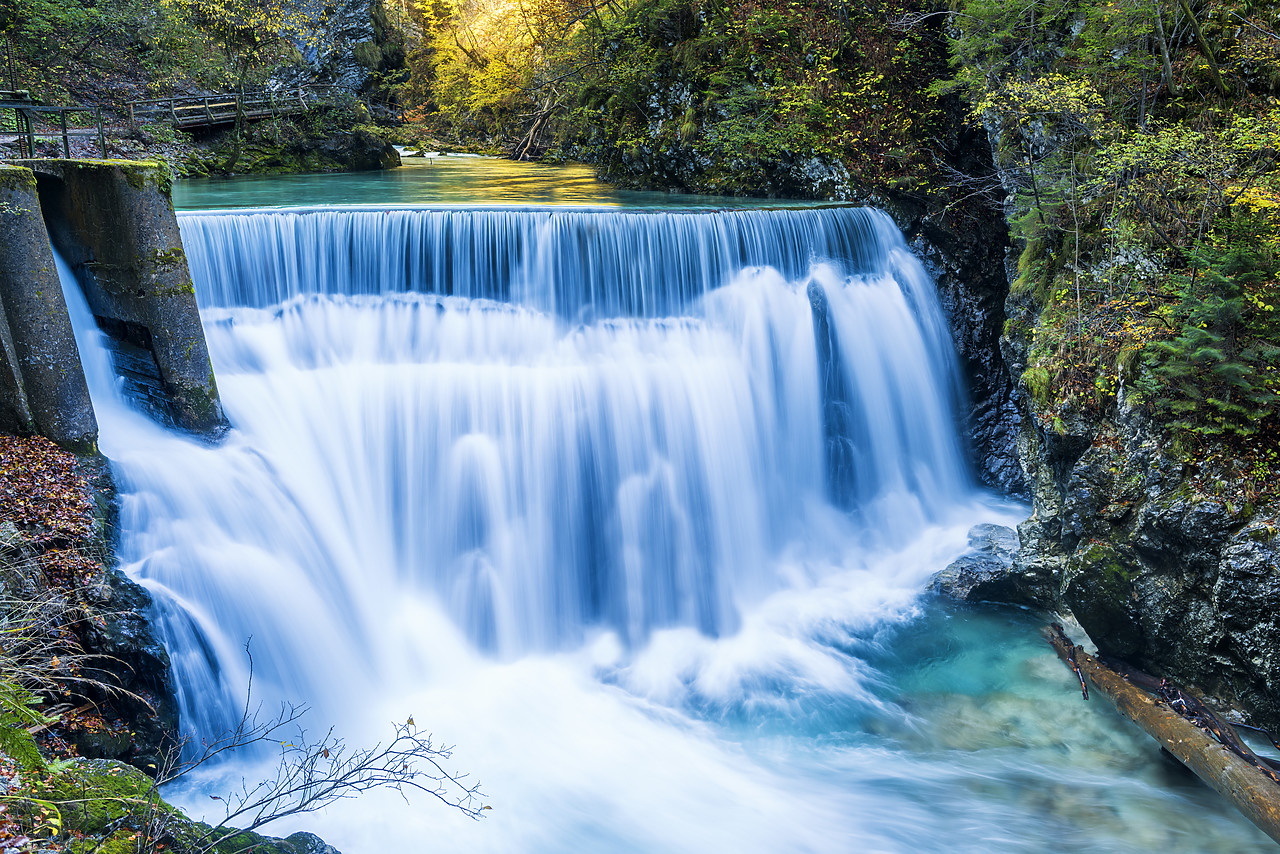 #150519-1 - Sum Waterfall, Vintgar Gorge, near Bled, Slovenia, Europe