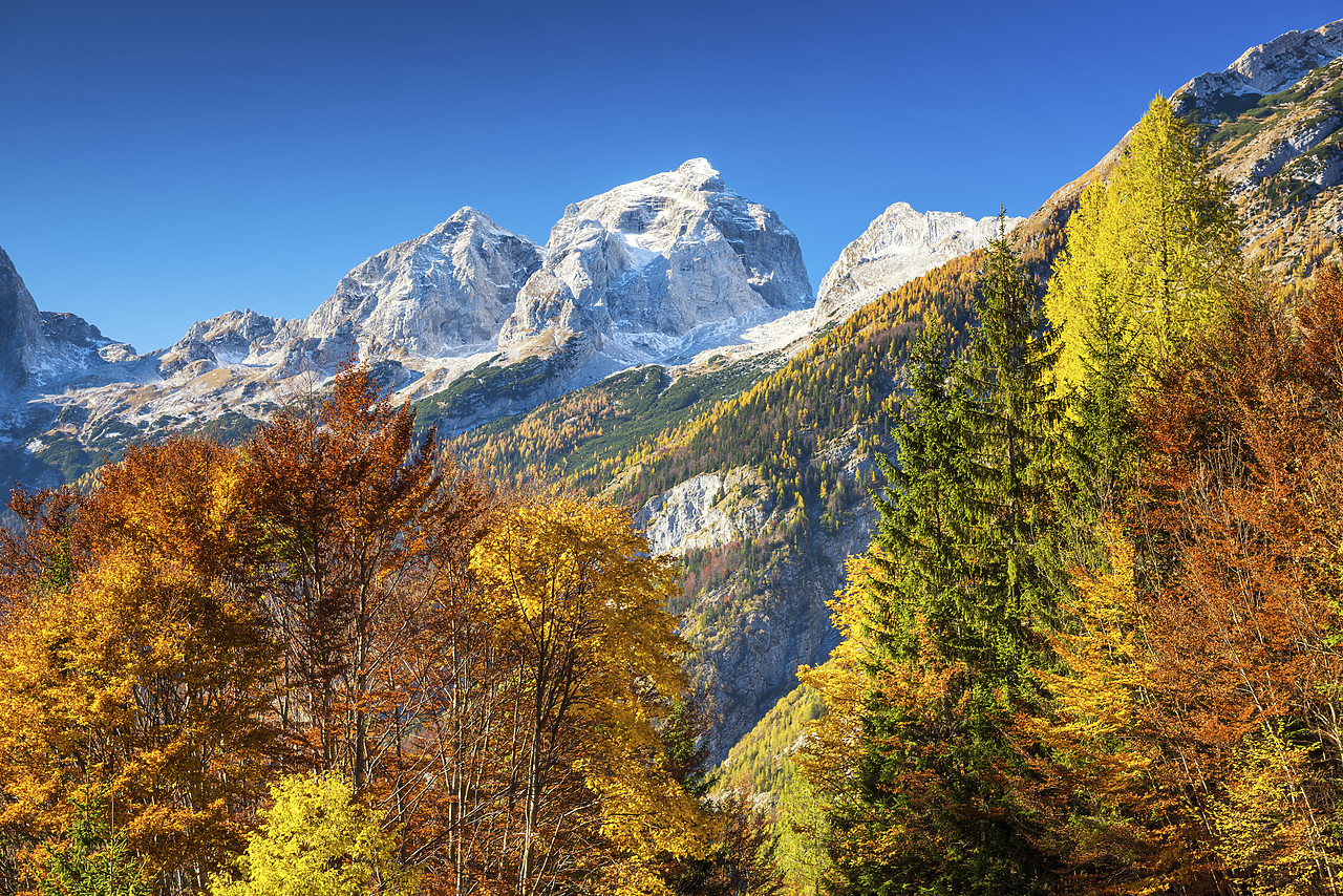 #150535-1 - Mt. Mangart in Autumn, Julian Alps, Triglav National Park, Slovenia, Europe