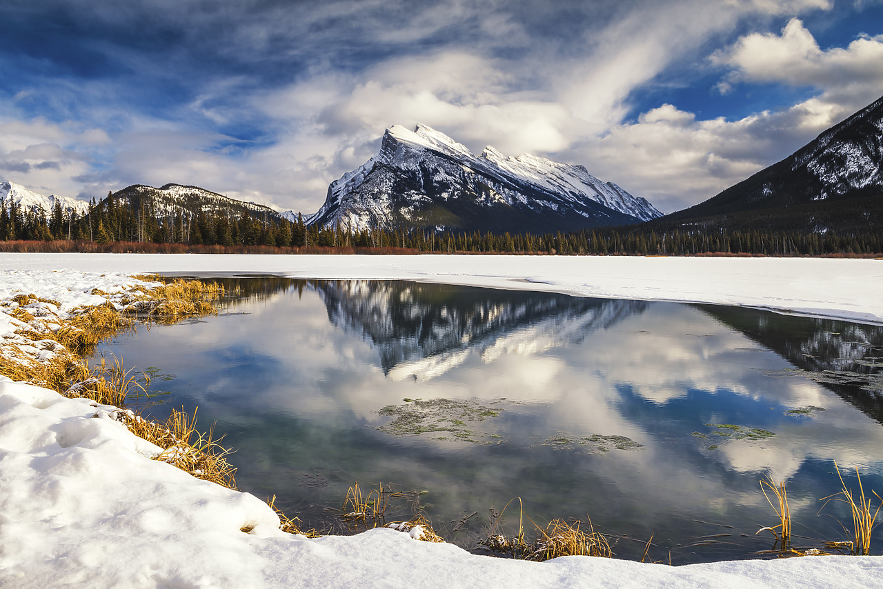 #150543-1 - Mt. Rundle in Winter, Vermilion Lakes, Banff, Alberta, Canada