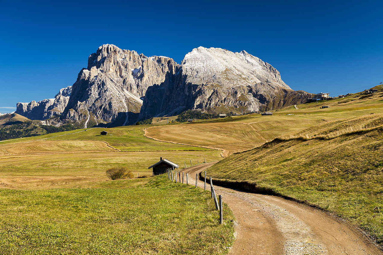 #150550-1 - Road leading to Sassolungo and Sassopiatto, Alpe di Siusi, Dolomites, Italy