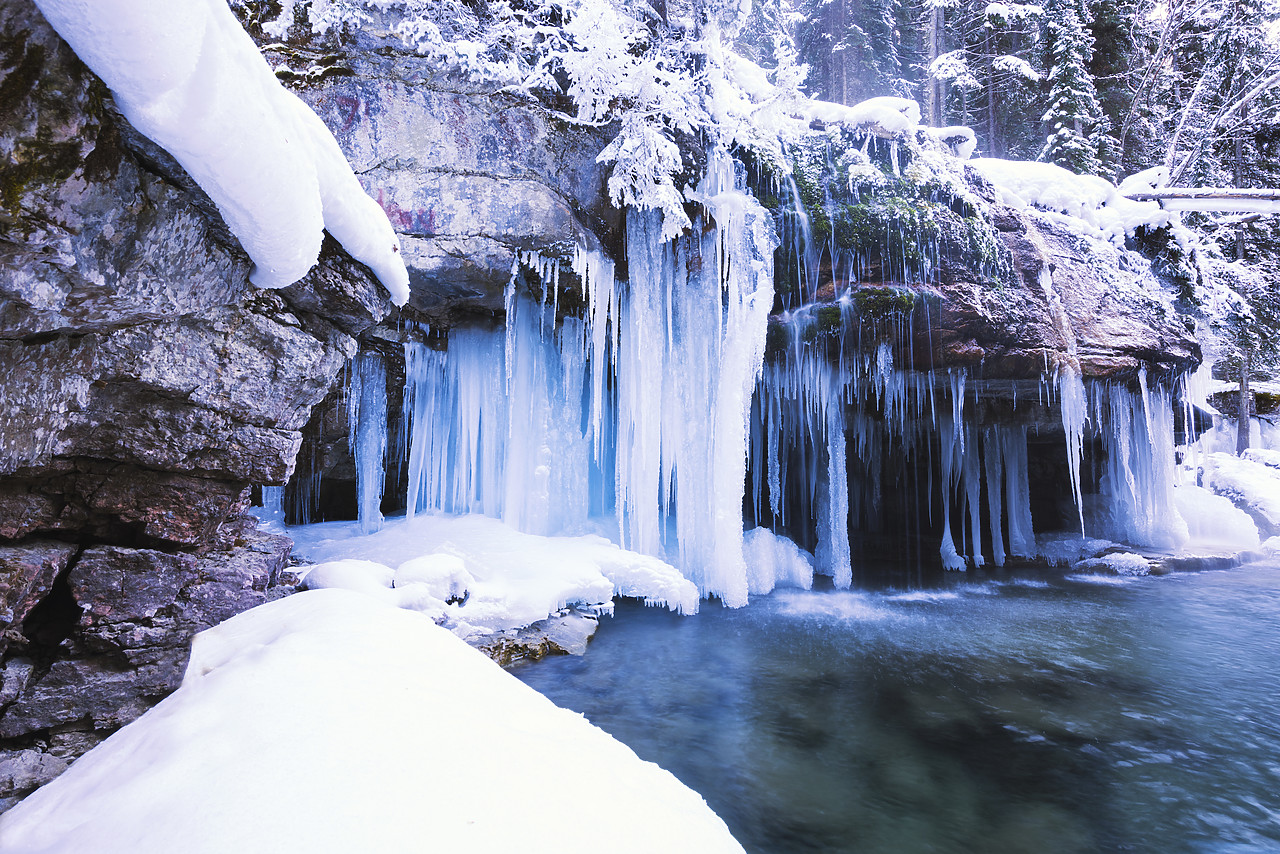 #150570-1 - Maligne Canyon in Winter, Jasper National Park, Alberta, Canada