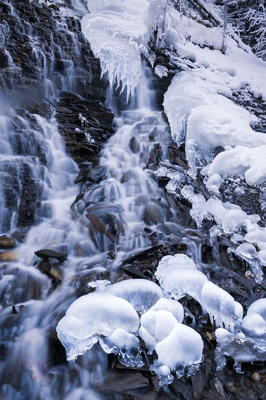 #150573-1 - Ice Formations at Fan Falls, Jasper National Park, Alberta, Canada