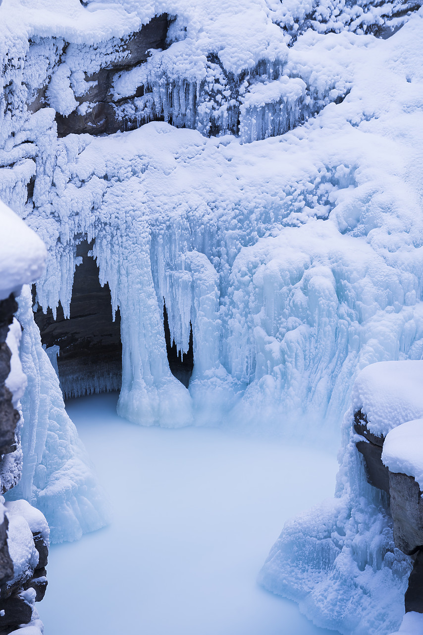 #150577-1 - Athabasca Falls in Winter, Jasper National Park, Alberta, Canada