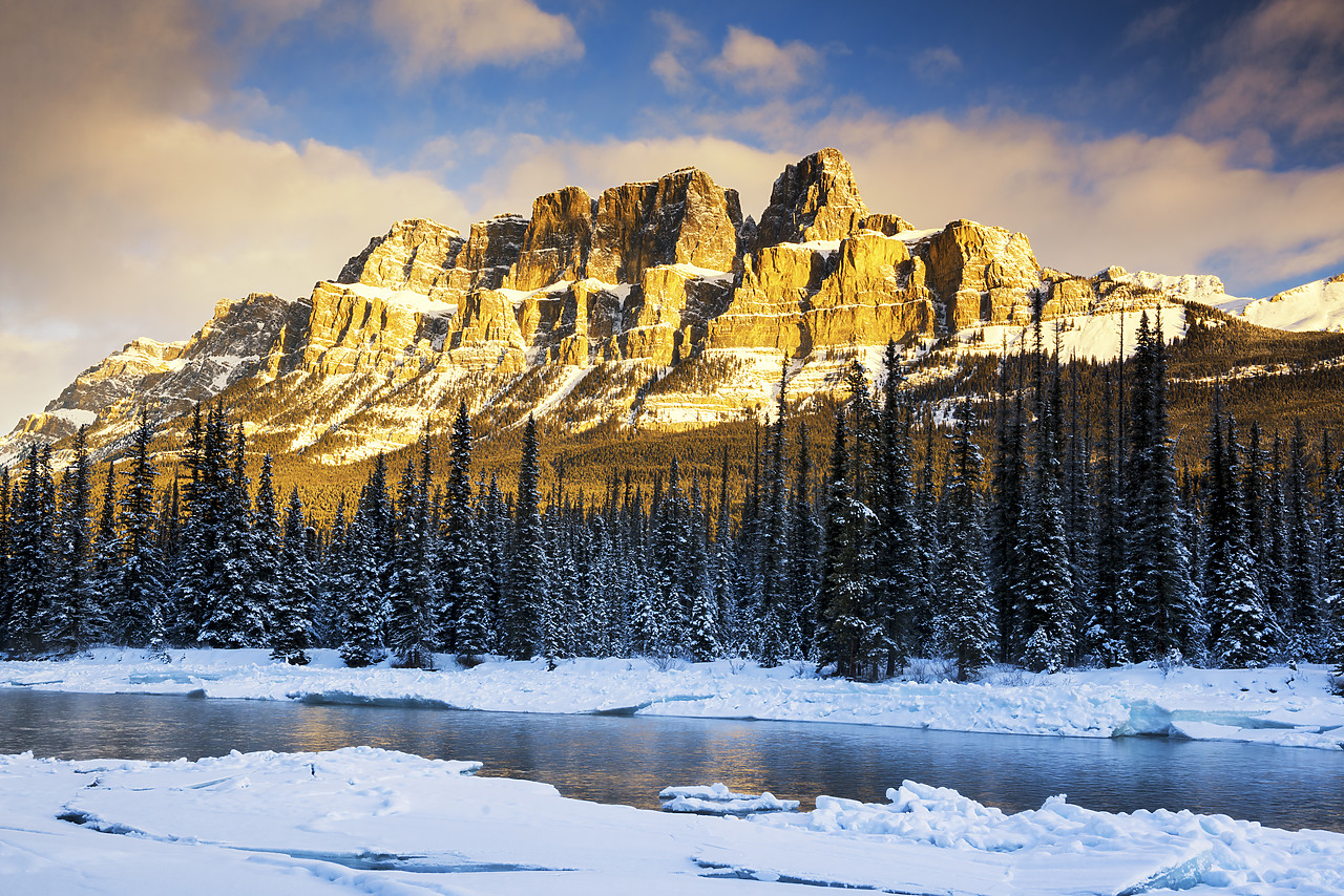 #150584-1 - Castle Mountain in Winter, Banff National Park, Alberta, Canada