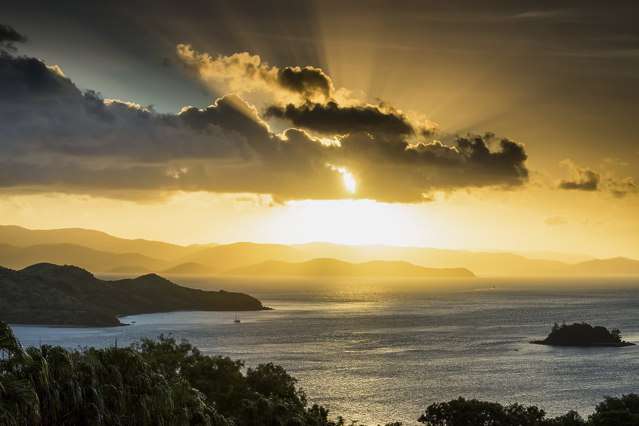 #160145-1 - Sunset from One Tree Hill, Hamilton Island, Whitsunday Islands, Queensland, Australia