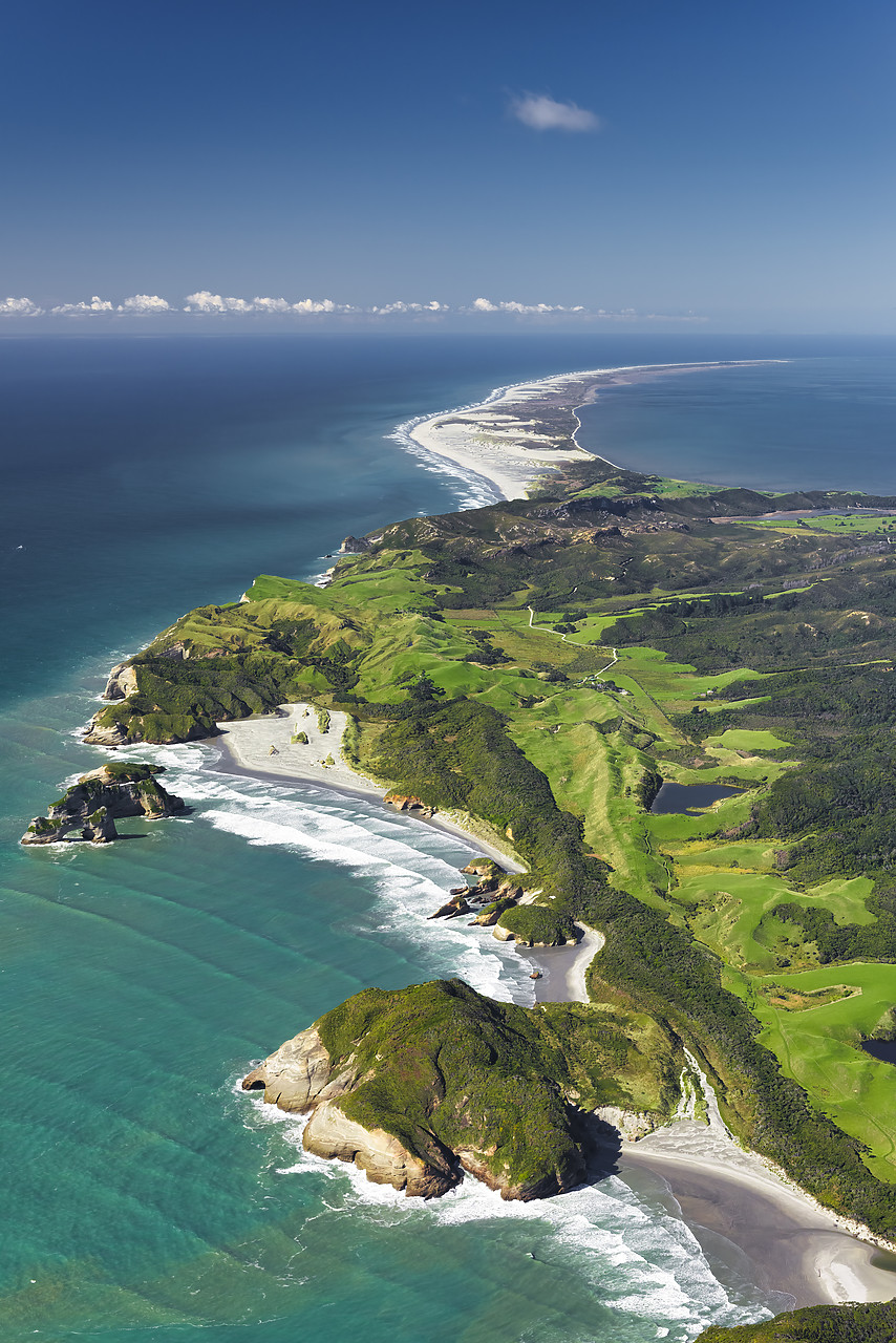 #160167-2 - Aerial of Wharariki Beach & Farewell Spit, New Zealand