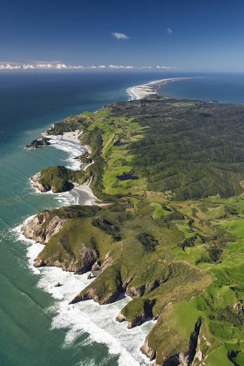 #160167-3 - Aerial of Wharariki Beach & Farewell Spit, New Zealand