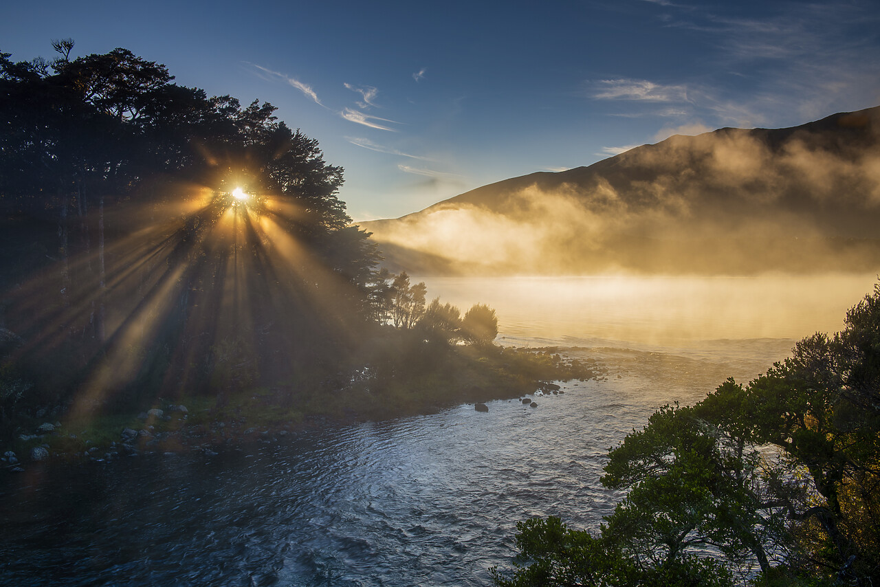 #160169-1 - Lake Rotoiti in Mist, New Zealand