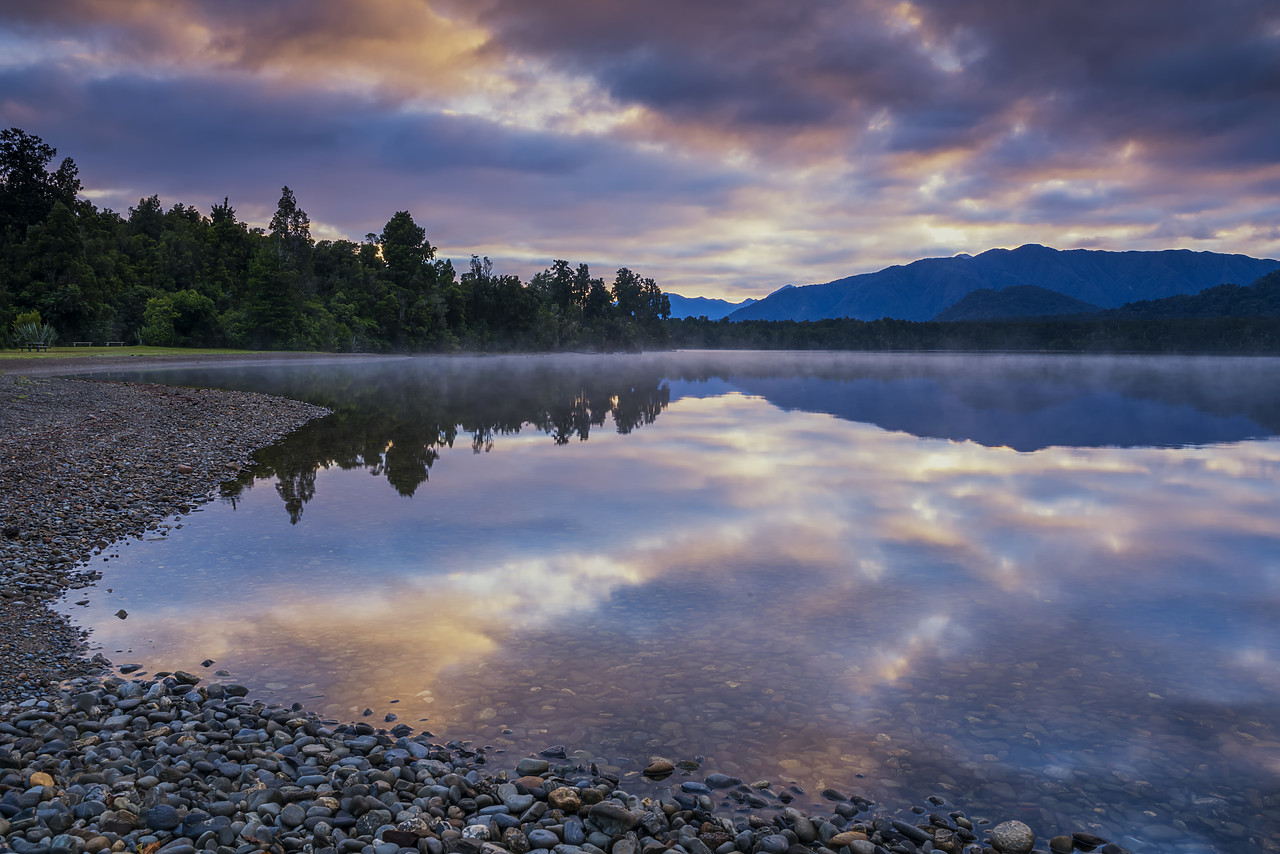 #160178-1 - Lake Kaniere Reflections, New Zealand
