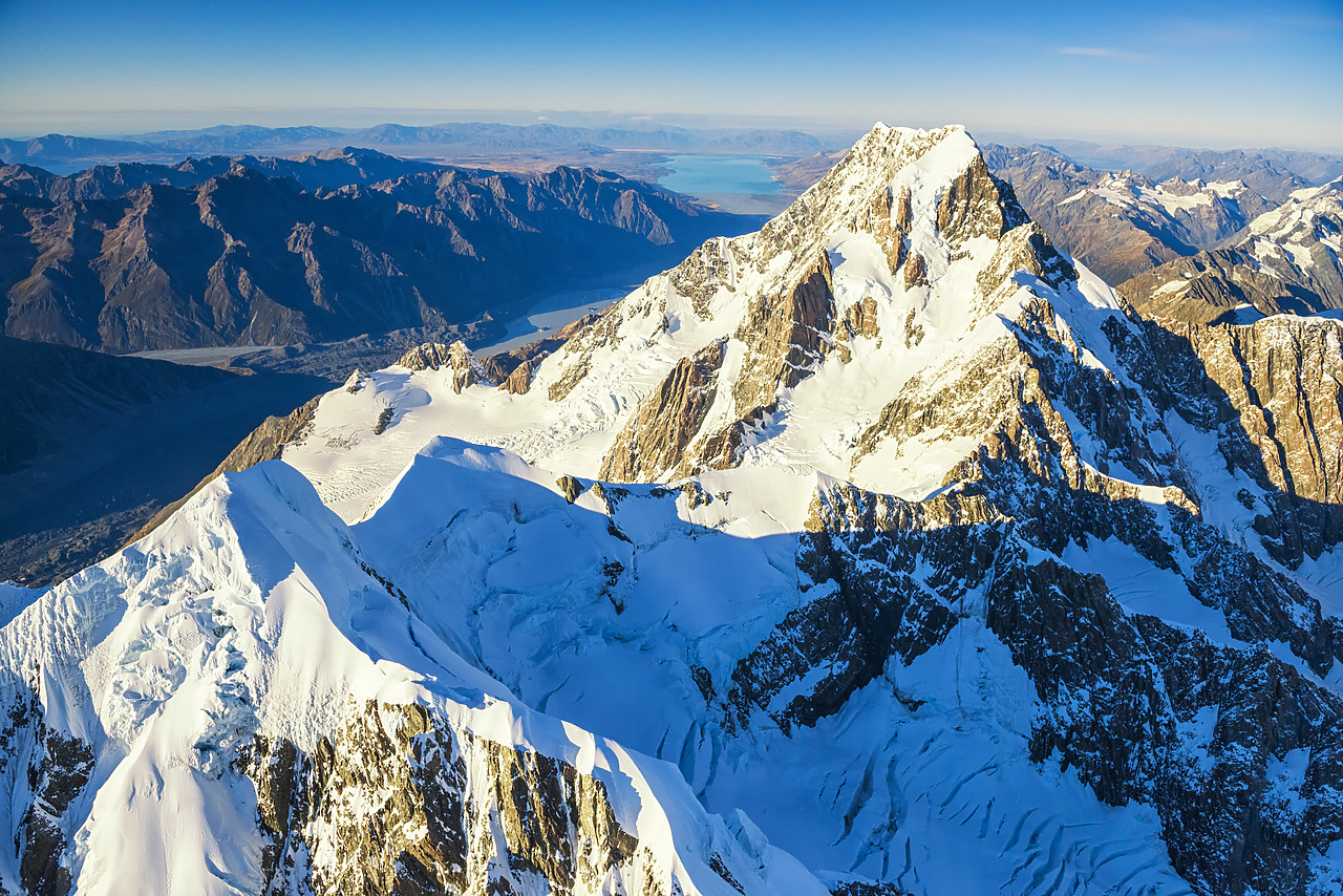 #160242-1 - Aerial View of Mt. Cook & Mt. Tasman, New Zealand