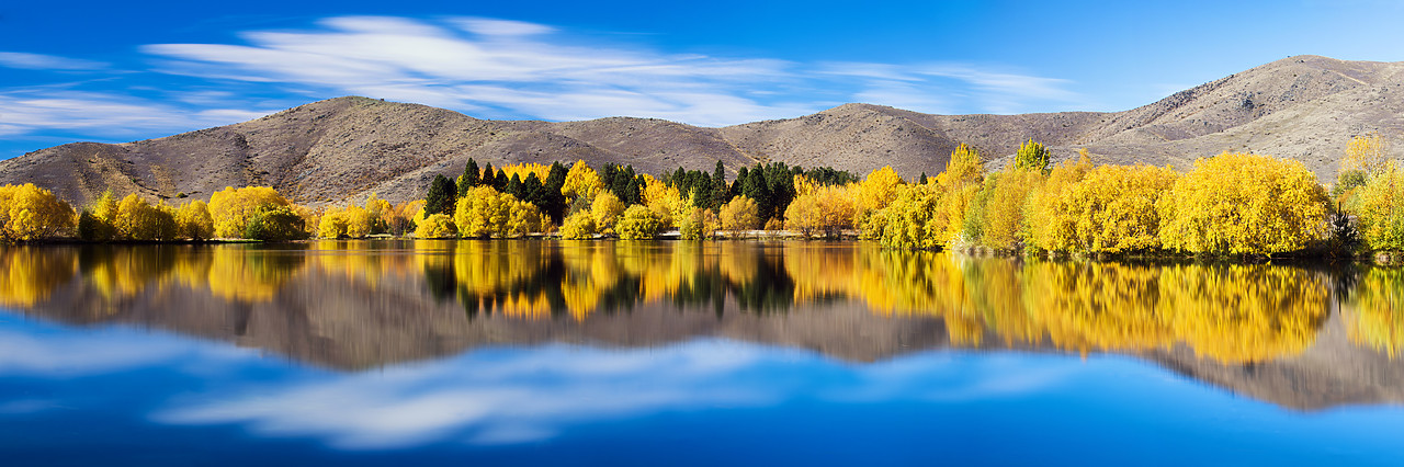 #160261-1 - Wairepo Arm Reflections in Autumn, New Zealand