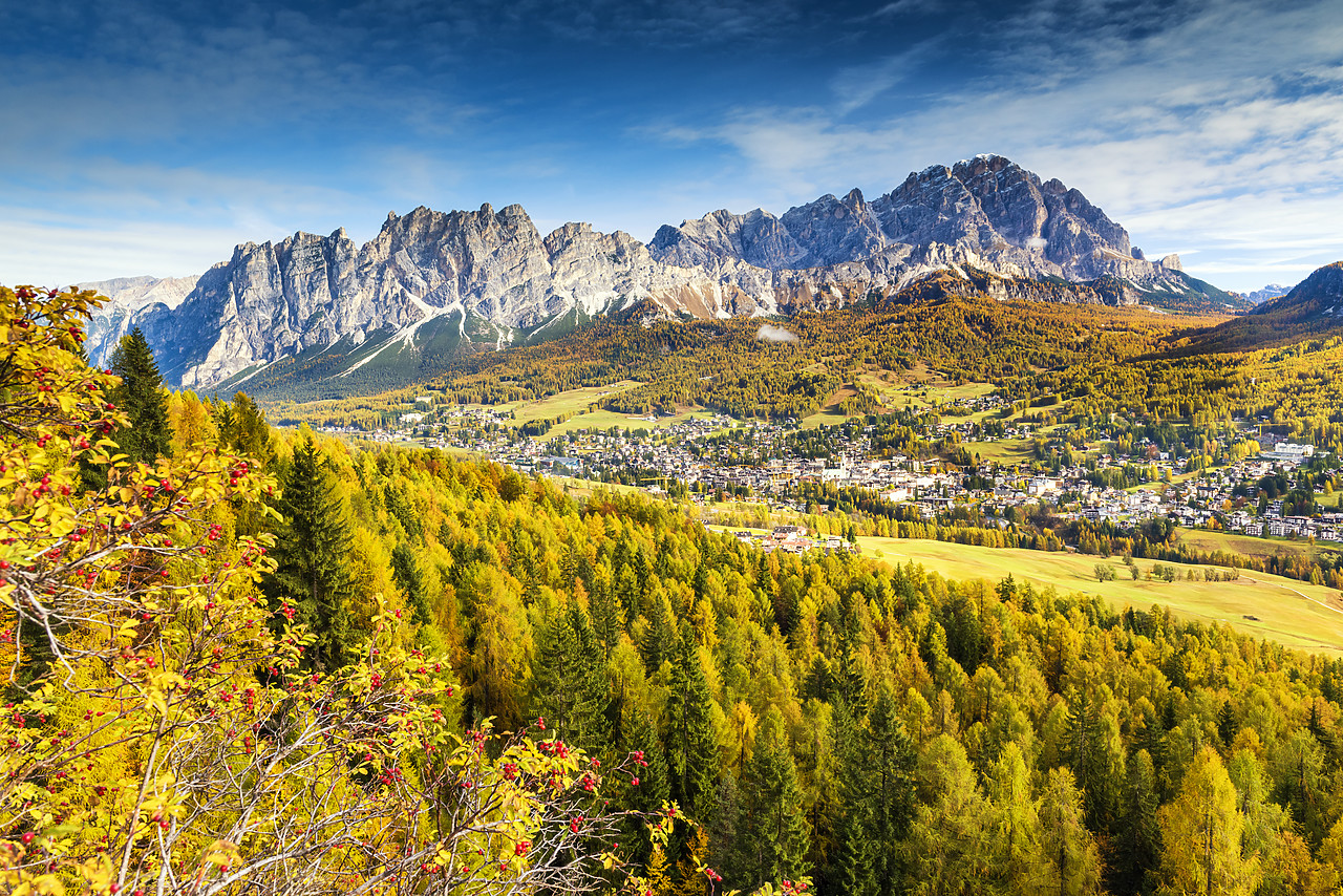 #160409-1 - View over Cortina d' Ampezzo, Dolomites, Belluno, Italy