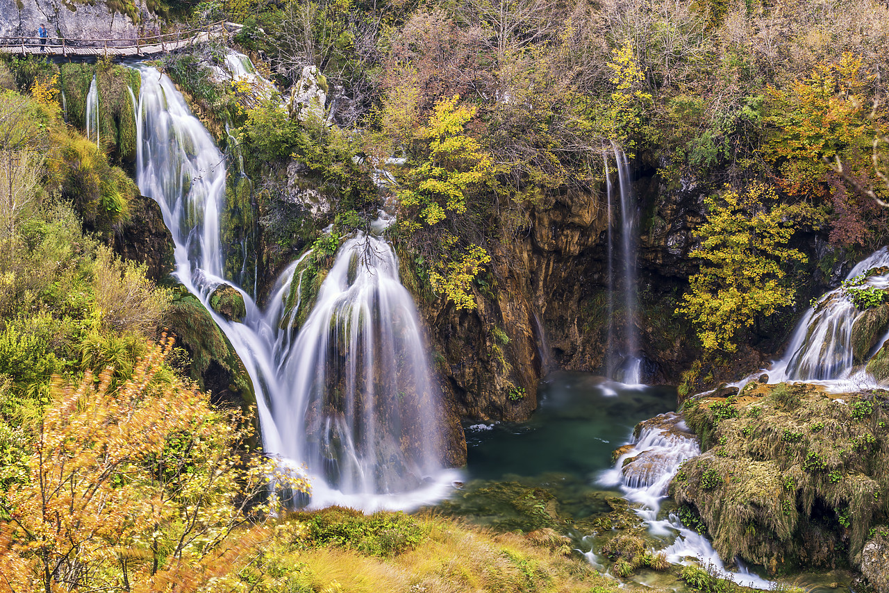 #160466-1 - Waterfalls in Autumn, Plitvice National Park, Croatia