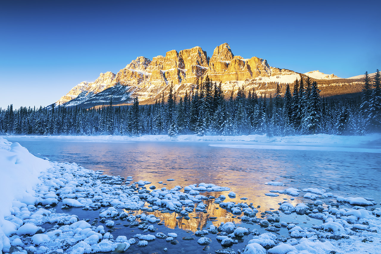 #170001-1 - Castle Mountain in Winter, Banff National Park, Alberta, Canada