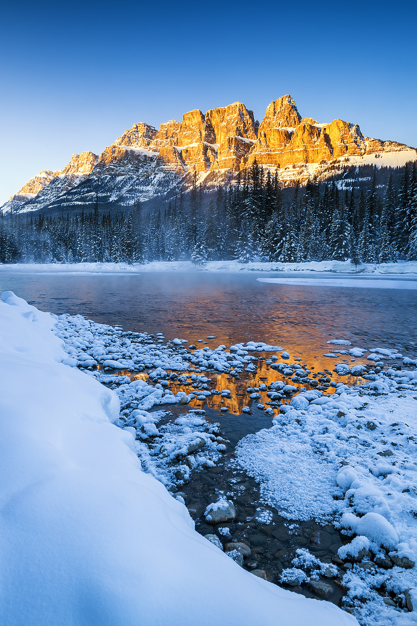 #170002-1 - Castle Mountain in Winter, Banff National Park, Alberta, Canada
