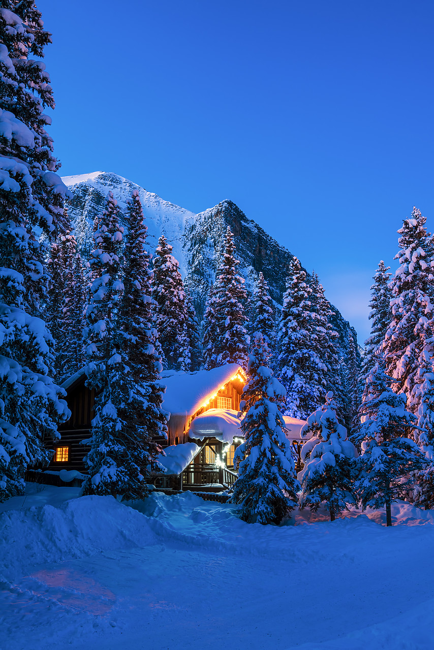 #170017-2 - Cabin in Winter, Banff National  Park, Alberta, Canada