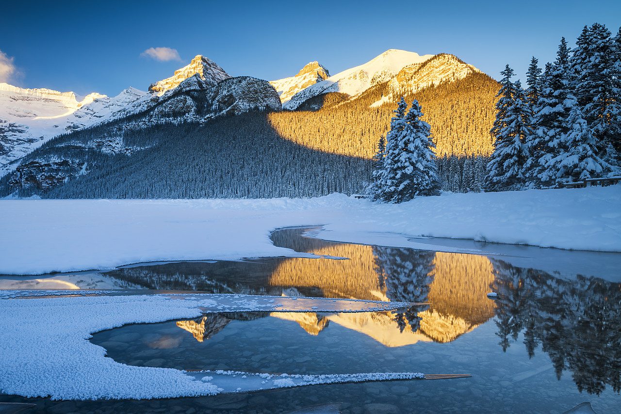 #170019-1 - Lake Louise Winter Reflections, Banff National  Park, Alberta, Canada