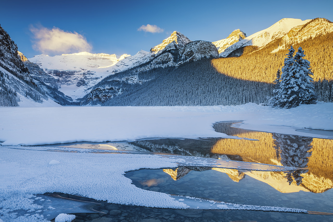 #170020-1 - Lake Louise Winter Reflections, Banff National  Park, Alberta, Canada