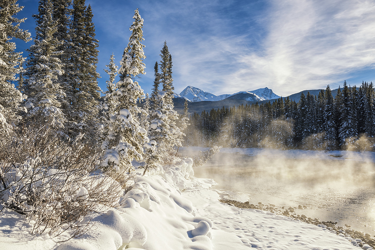 #170023-1 - Mist over Bow River in Winter, Banff National  Park, Alberta, Canada