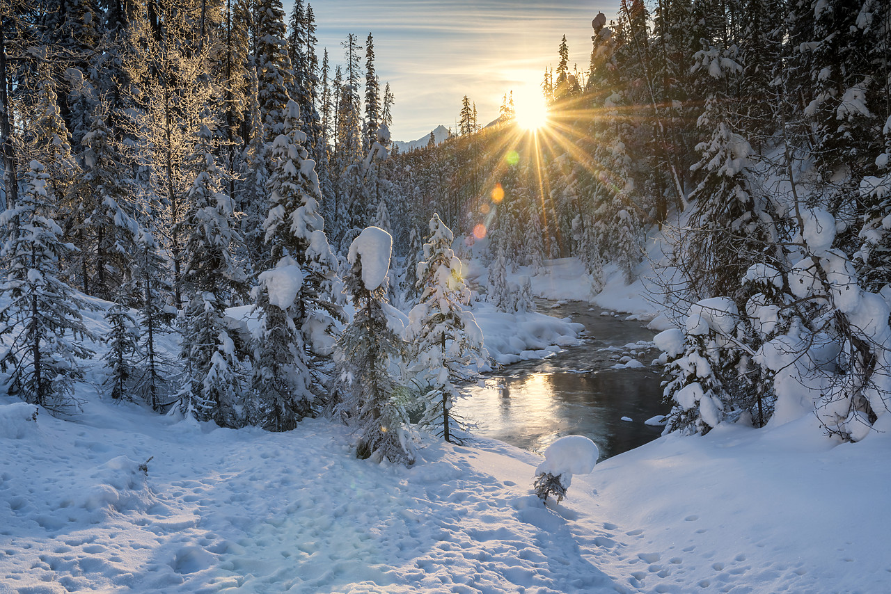#170026-1 - Emerald River in Winter, Yoho National Park, British Columbia, Canada