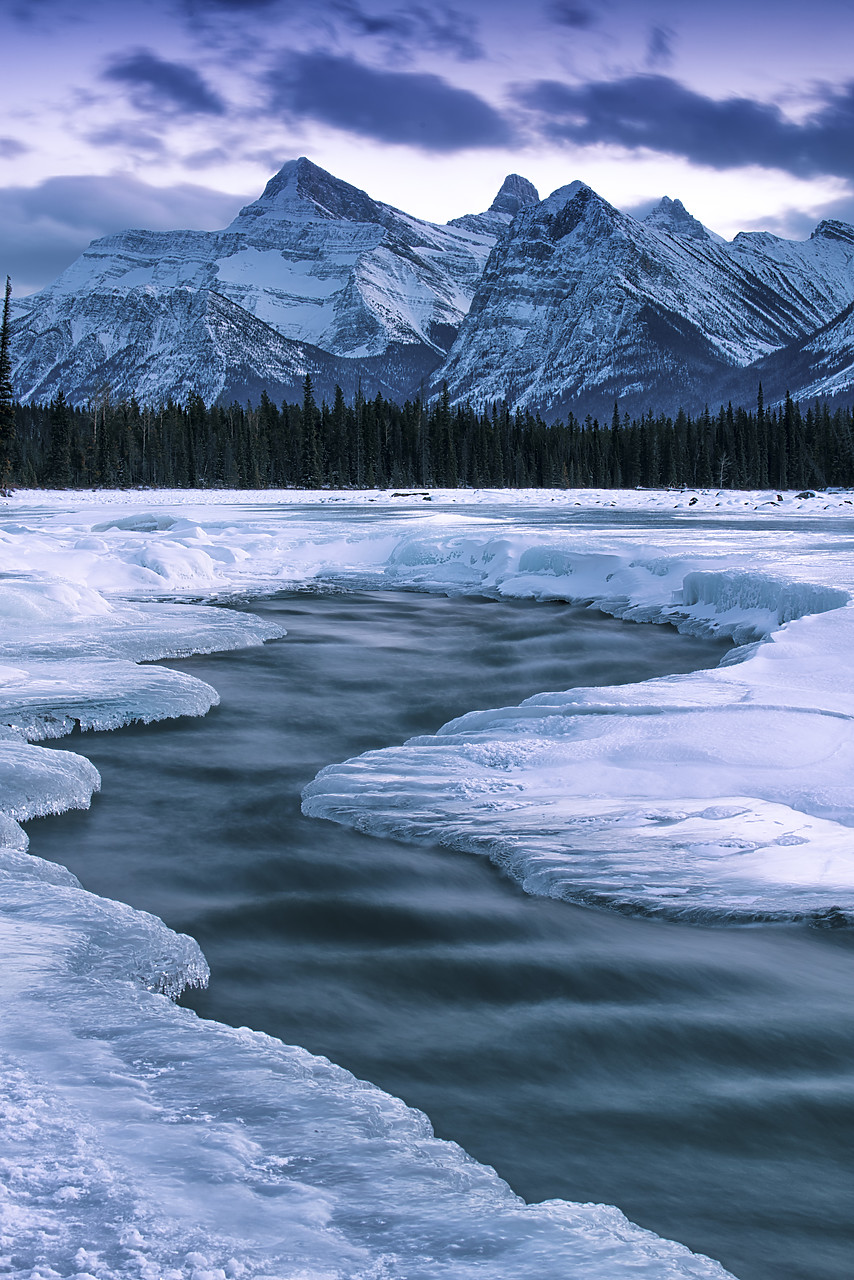#170040-3 - Athabasca River in Winter, Jasper National Park, Alberta, Canada