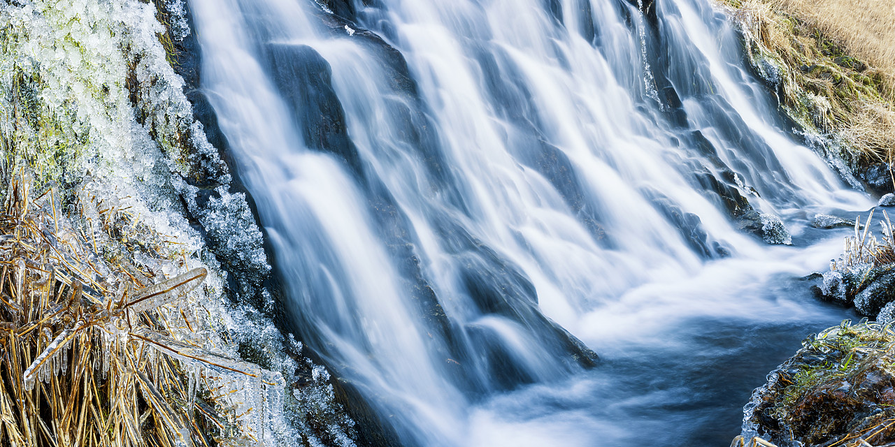 #170081-1 - Winter Waterfall, Myrland, Lofoten Islands, Norway