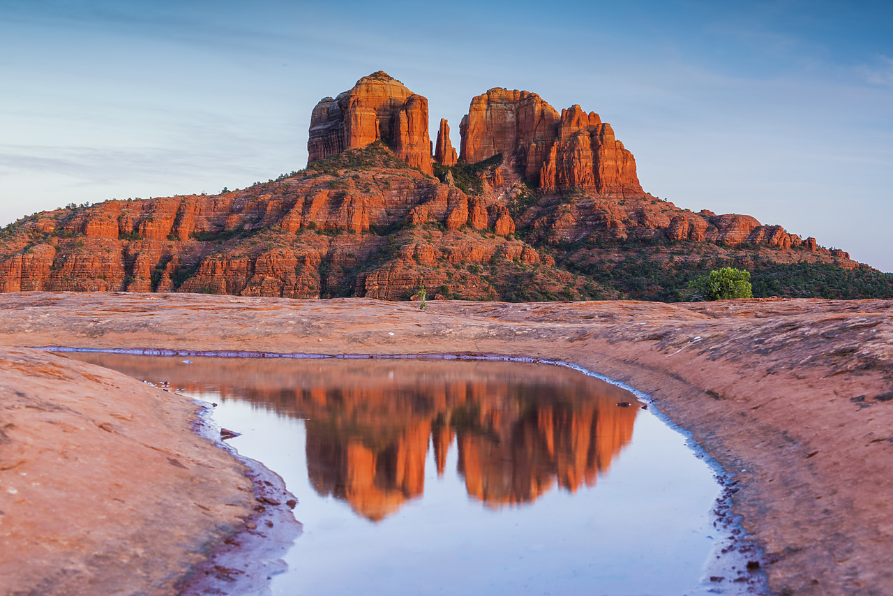 #170113-1 - Cathedral Rock Reflection, Sedona, Arizona, USA