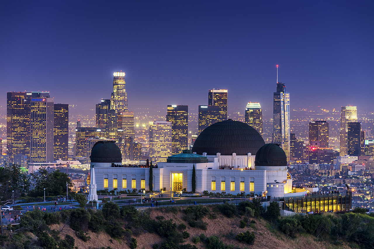 #170229-1 - Griffith Observatory & Los Angeles Skyline at Night, California, USA
