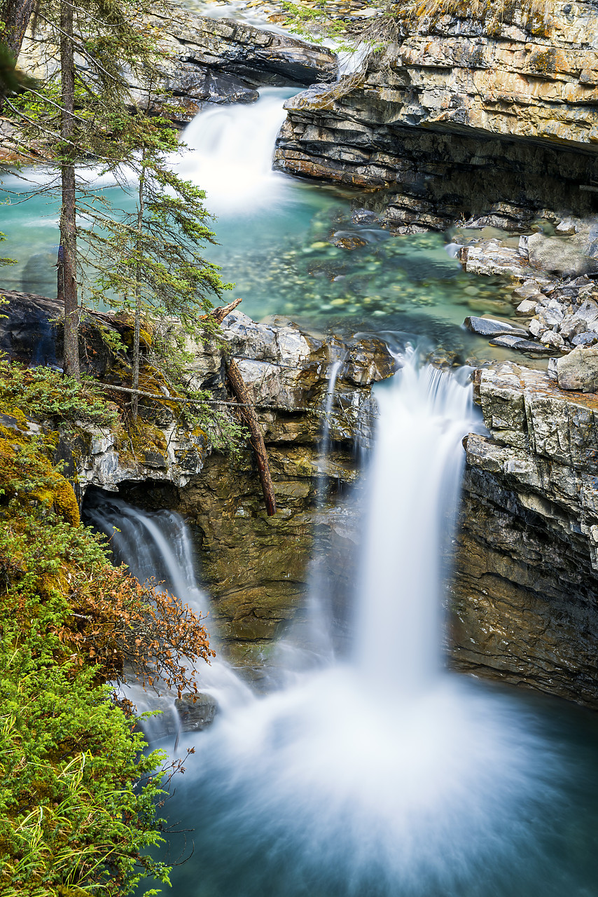 #170324-1 - Johnston Canyon Waterfall, Banff National Park, Alberta, Canada