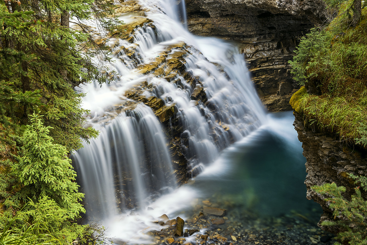 #170325-1 - Johnston Canyon Waterfall, Banff National Park, Alberta, Canada