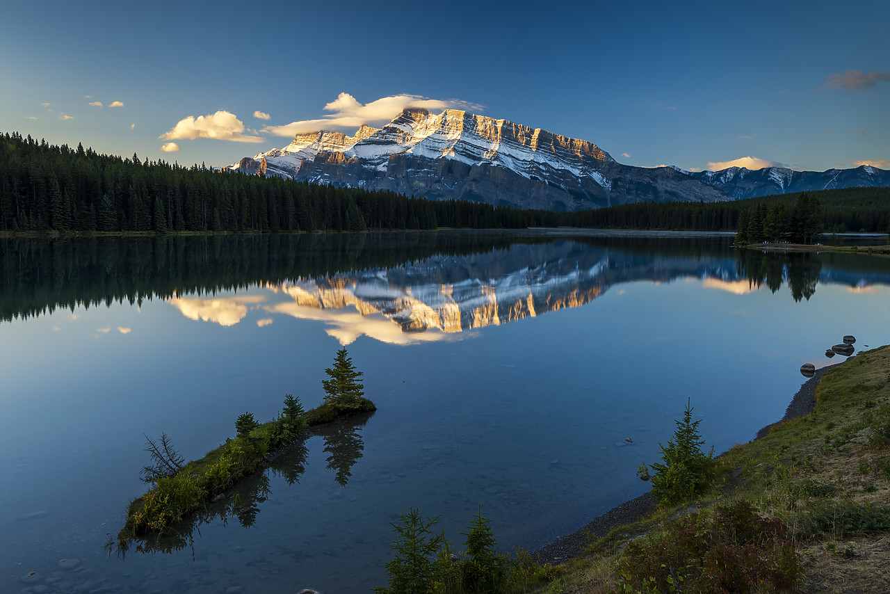 #170332-1 - Mt. Rundle Reflecting in Two Jacks Lake, Banff National Park, Alberta, Canada