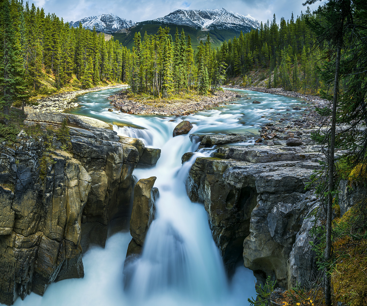 #170346-1 - Sunwapta Falls, Jasper National Park, Alberta, Canada