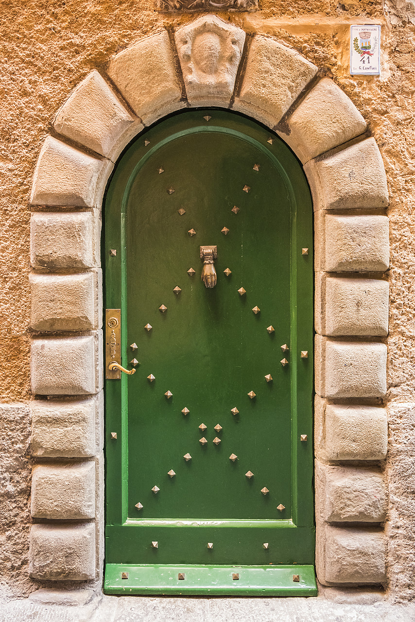 #170401-1 - Green Door, Portovenere, Cinque Terre, Liguria, Italy