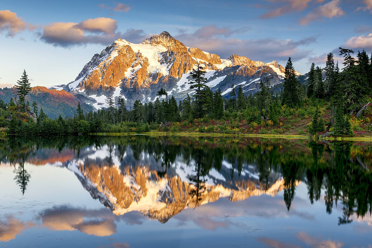 #170468-1 - Mount Shuksan Reflecting in Picture Lake, Mt. Baker-Snoqualmie National Forest, Washington, USA