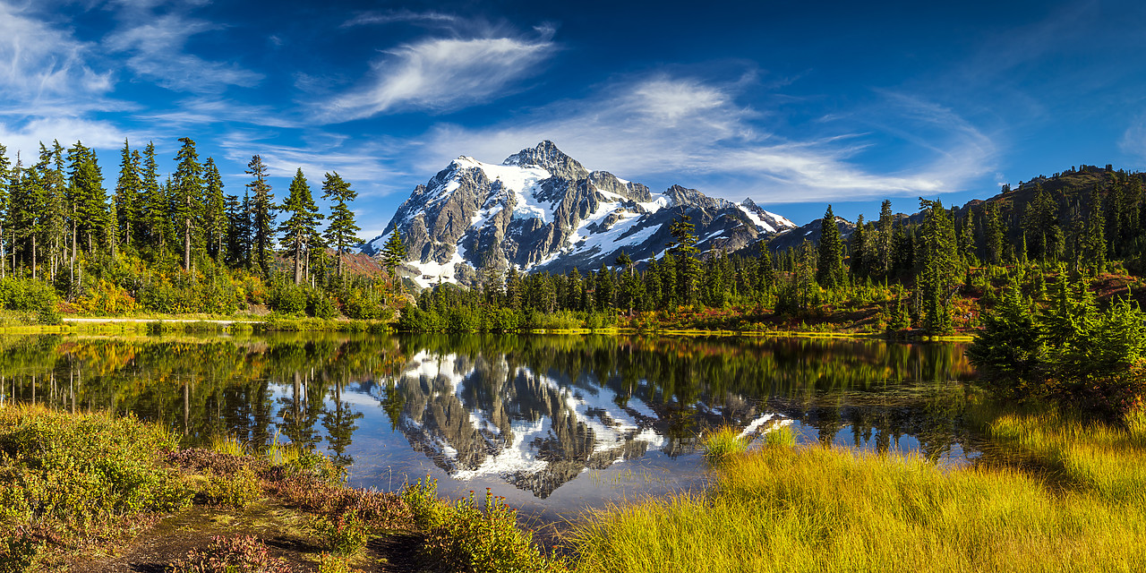 #170484-2 - Mount Shuksan Reflecting in Picture Lake, Mt. Baker-Snoqualmie National Forest, Washington, USA